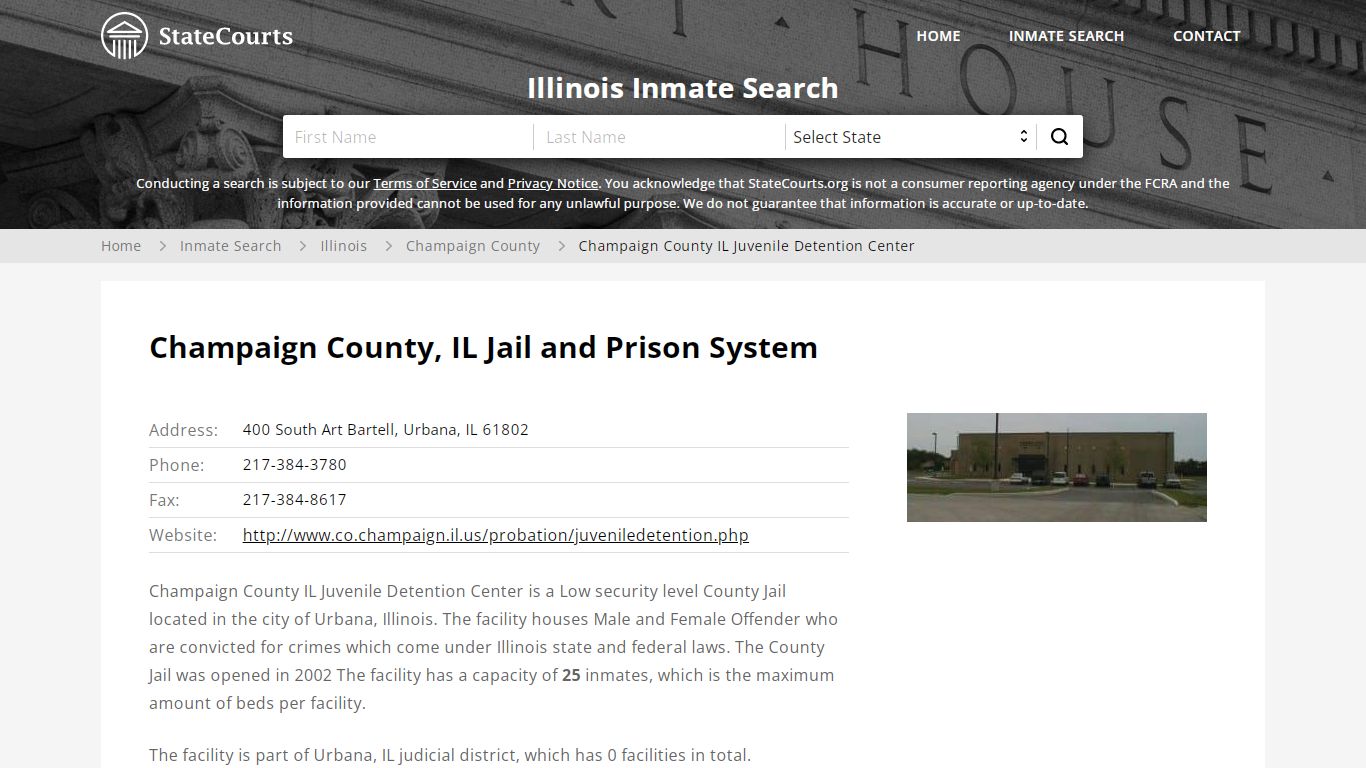 Champaign County IL Juvenile Detention Center Inmate Records Search ...